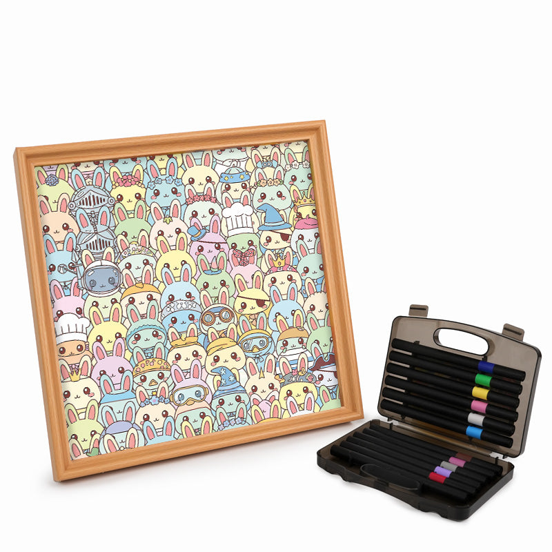 Conejito - Puzzle de madera para colorear