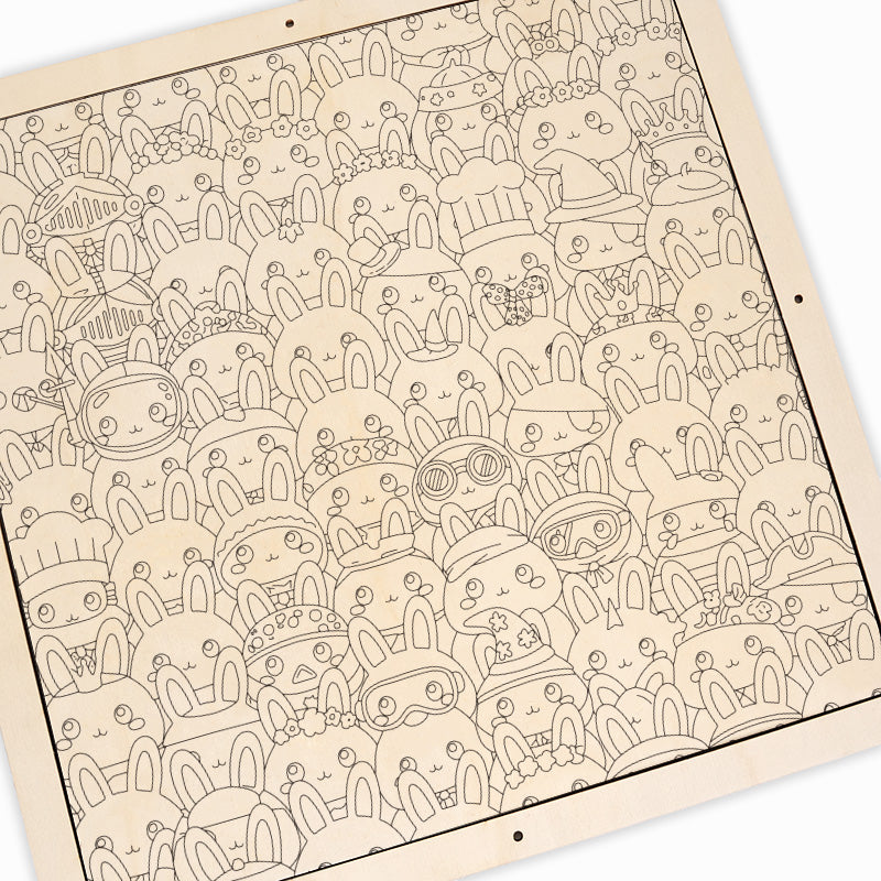 Conejito - Puzzle de madera para colorear