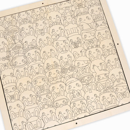 Conejito - Puzzle de madera para colorear