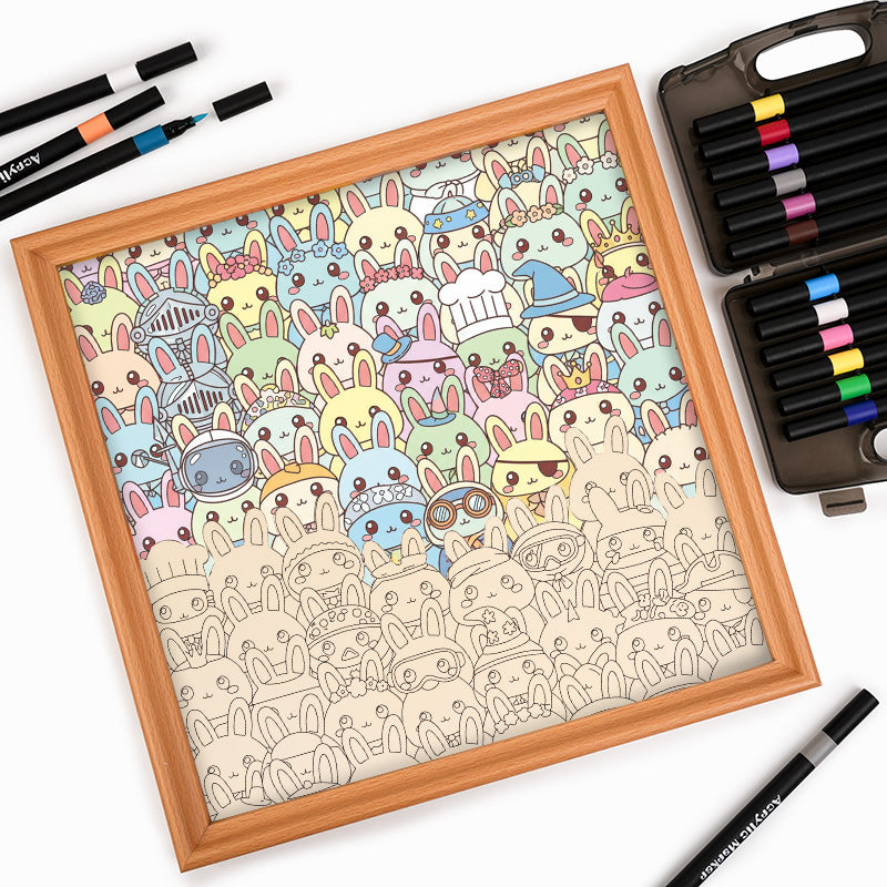 Conejito - Puzzle de madera para colorear