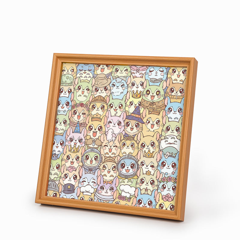 Chinchilla - Puzzle de madera para colorear