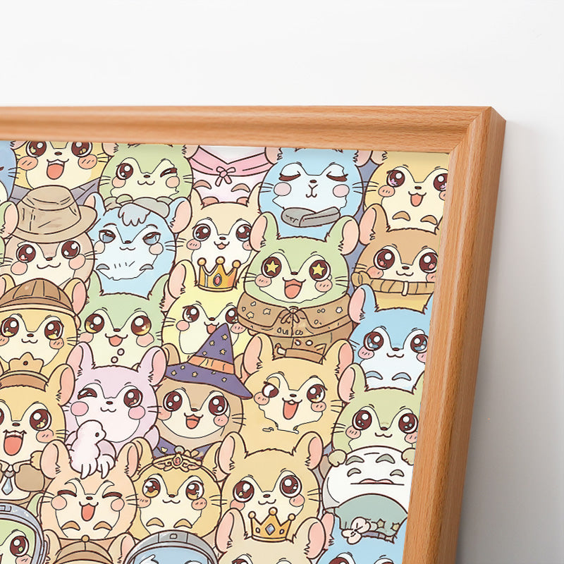 Chinchilla - Puzzle de madera para colorear
