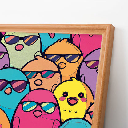 Pájaros geniales - Puzzle de madera para colorear