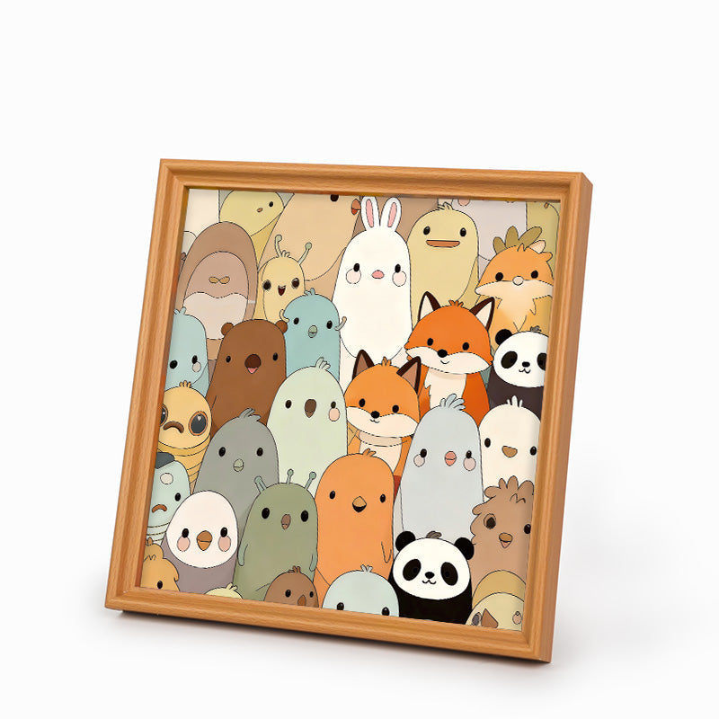 Criaturas Tiernas - Puzzle de madera para colorear