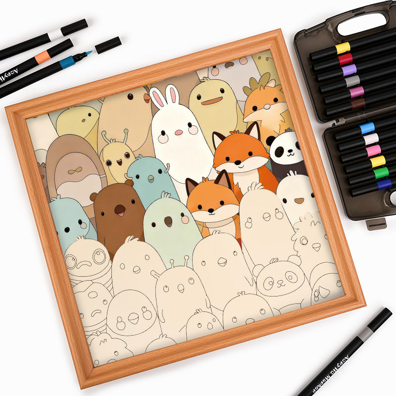 Criaturas Tiernas - Puzzle de madera para colorear