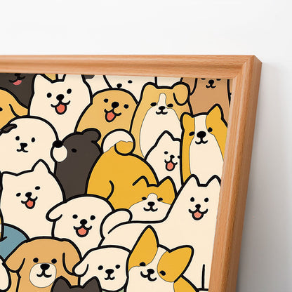 Perros - Puzzle de madera para colorear
