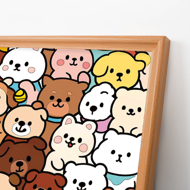 Compañeros del bosque - Puzzle de madera para colorear