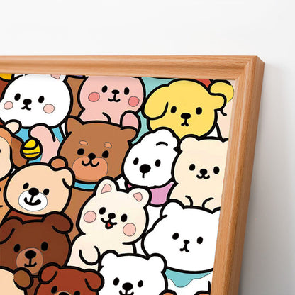 Compañeros del bosque - Puzzle de madera para colorear