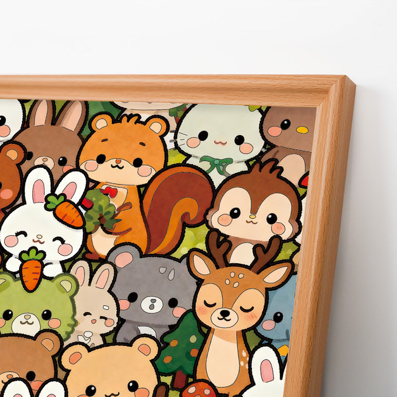 Equipo del Bosque - Puzzle de madera para colorear