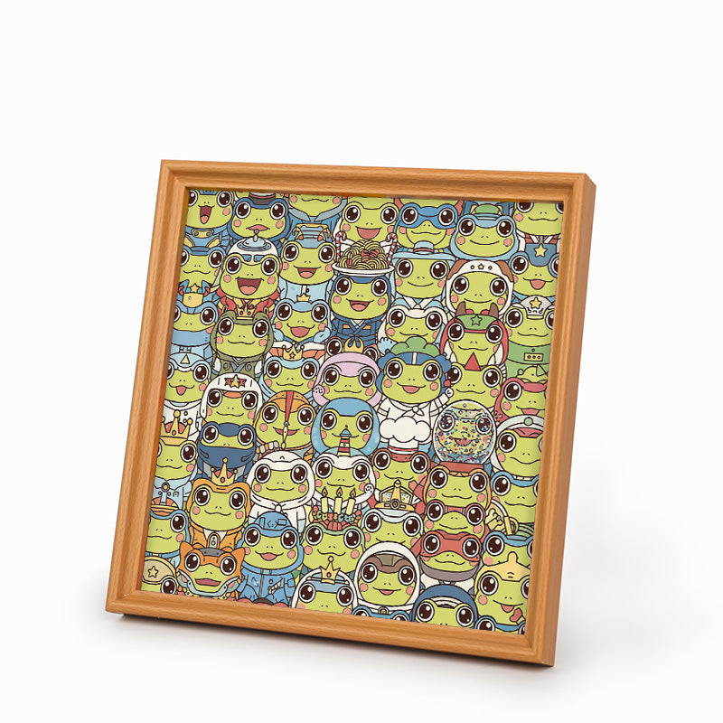 Rana - Puzzle de madera para colorear