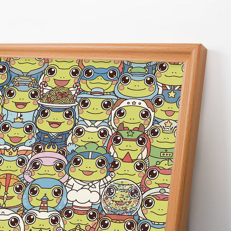 Rana - Puzzle de madera para colorear