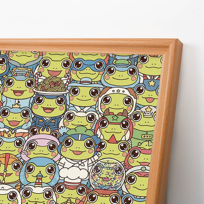 Rana - Puzzle de madera para colorear