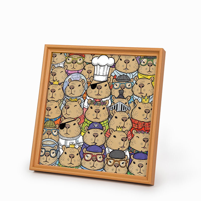 Hámster - Puzzle de madera para colorear