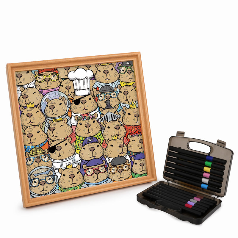 Hámster - Puzzle de madera para colorear