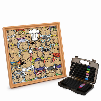 Hámster - Puzzle de madera para colorear