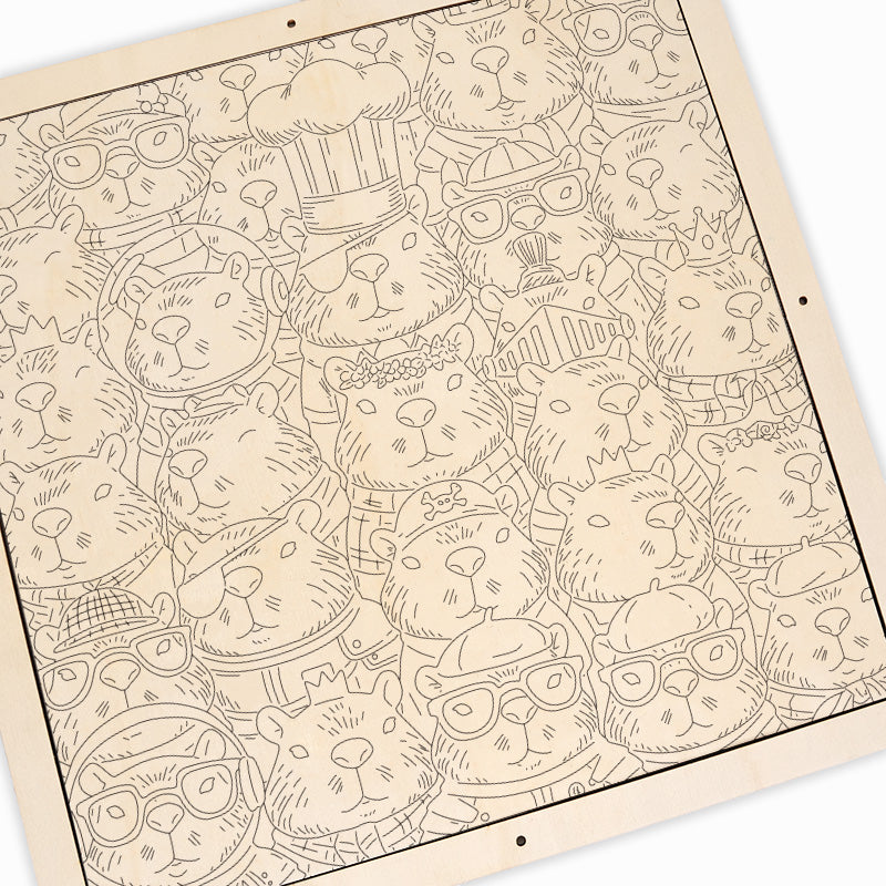 Hámster - Puzzle de madera para colorear