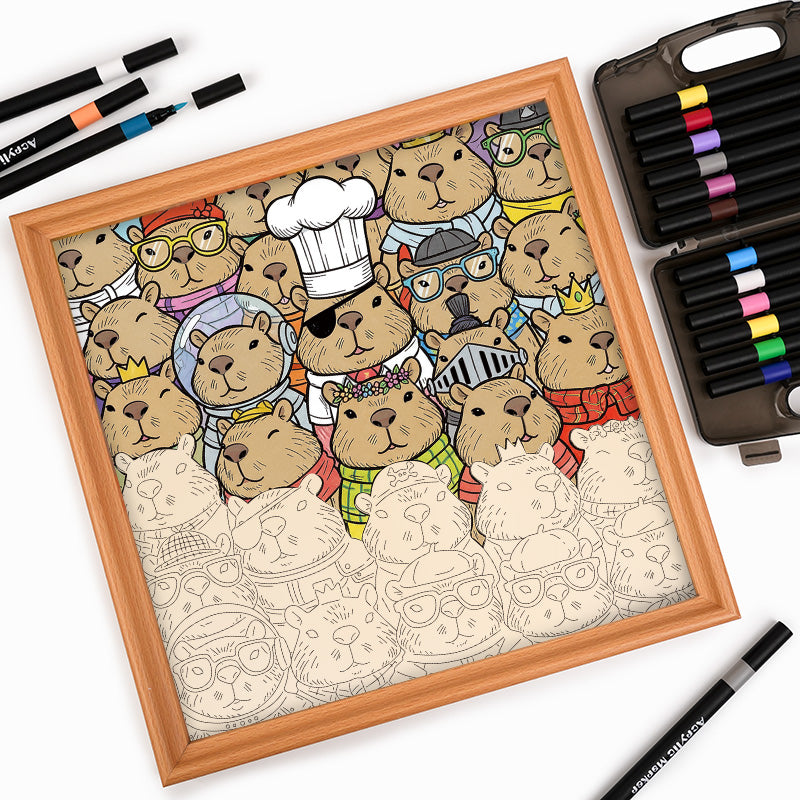 Hámster - Puzzle de madera para colorear