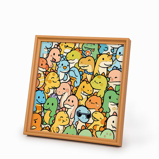 Dragoncito - Puzzle de madera para colorear