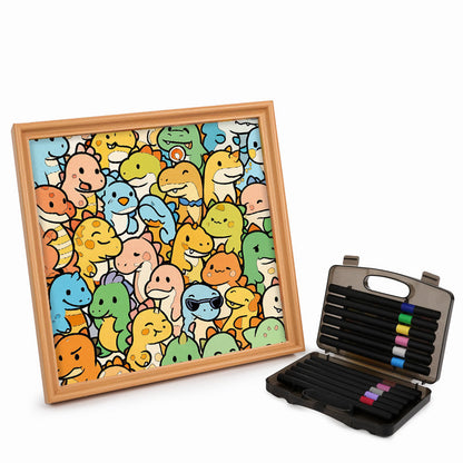Dragoncito - Puzzle de madera para colorear