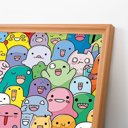 Monstruos traviesos - Puzzle de madera para colorear