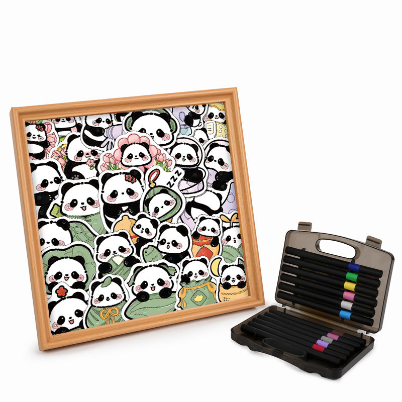 Panda II - Puzzle de madera para colorear