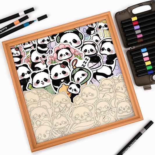 Panda II - Puzzle de madera para colorear
