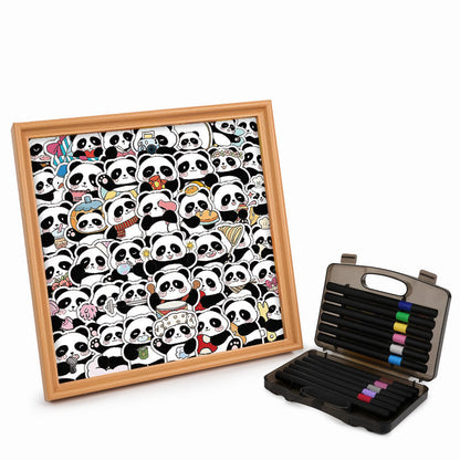 Panda III - Puzzle de madera para colorear