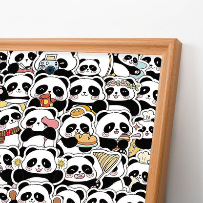 Panda III - Puzzle de madera para colorear