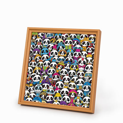 Panda - Puzzle de madera para colorear