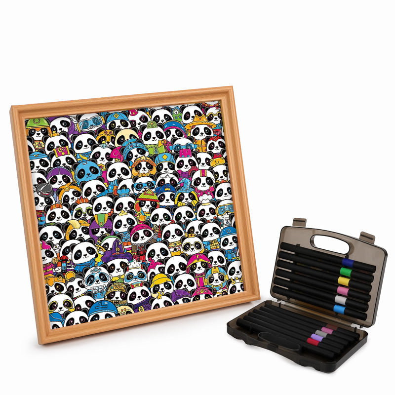 Panda - Puzzle de madera para colorear
