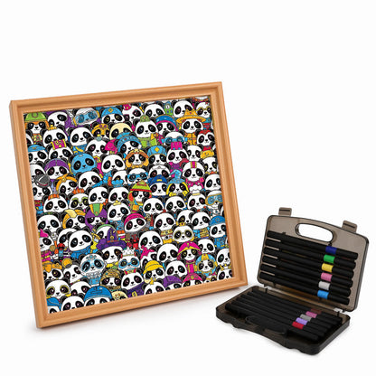 Panda - Puzzle de madera para colorear