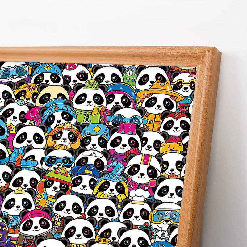Panda - Puzzle de madera para colorear