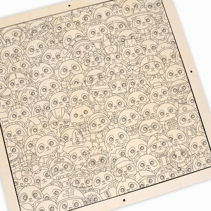 Panda - Puzzle de madera para colorear