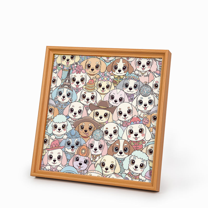 Cachorrito - Puzzle de madera para colorear