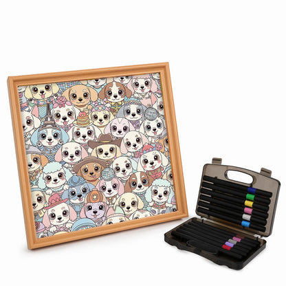 Cachorrito - Puzzle de madera para colorear