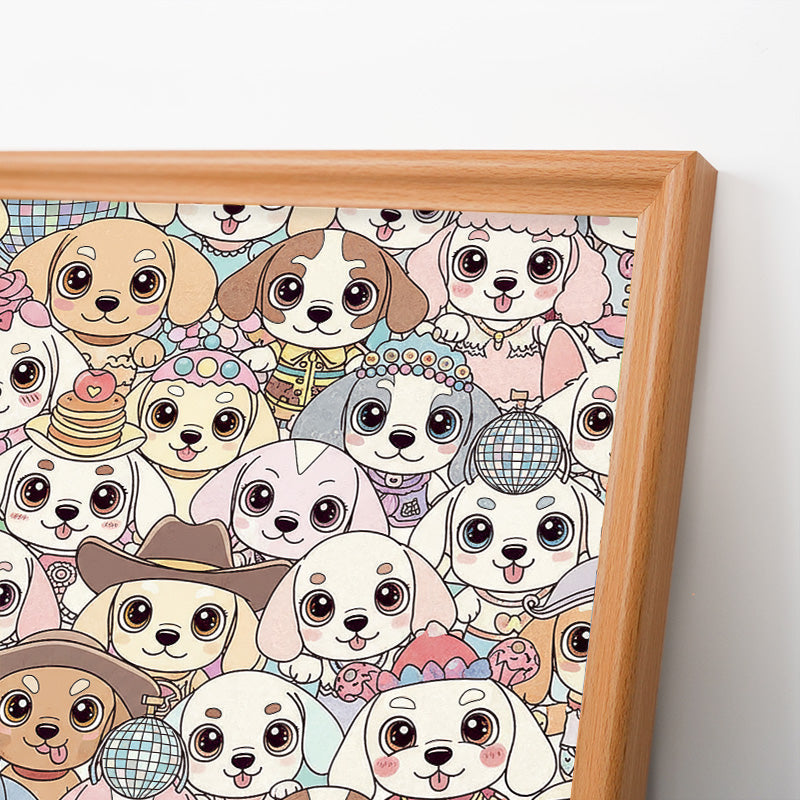 Cachorrito - Puzzle de madera para colorear