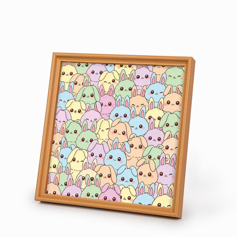 Conejo - Puzzle de madera para colorear