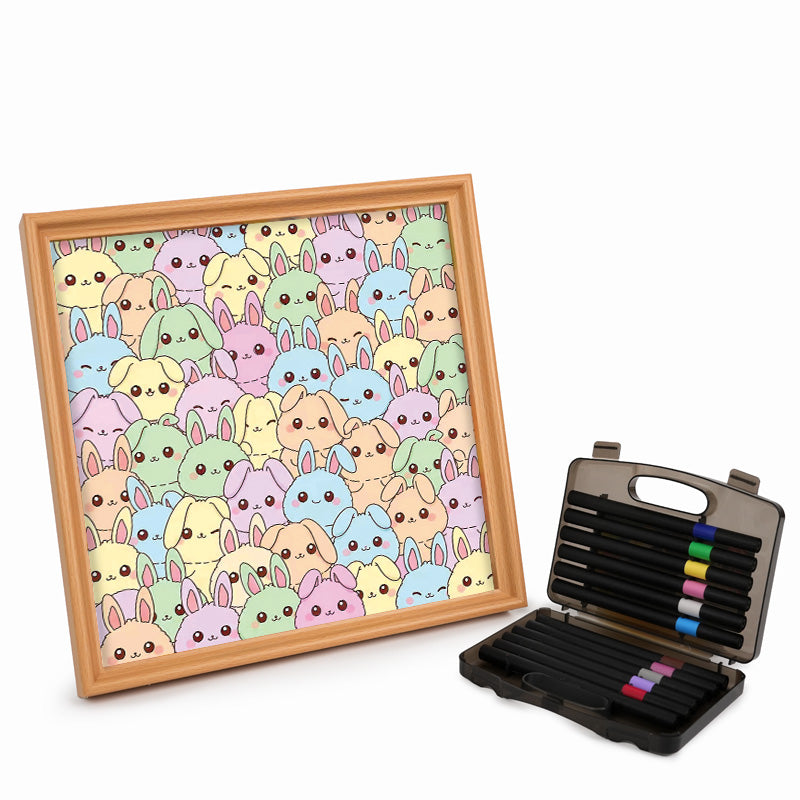 Conejo - Puzzle de madera para colorear