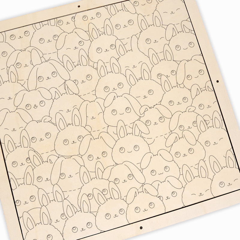 Conejo - Puzzle de madera para colorear