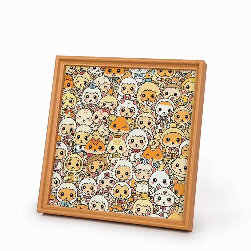 Oveja - Puzzle de madera para colorear