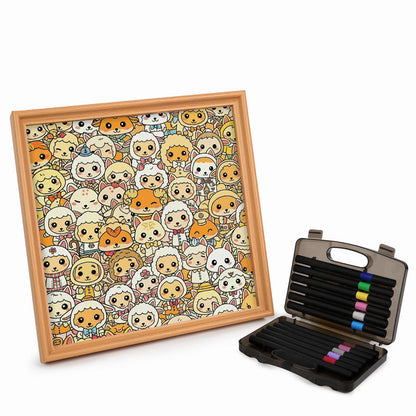 Oveja - Puzzle de madera para colorear