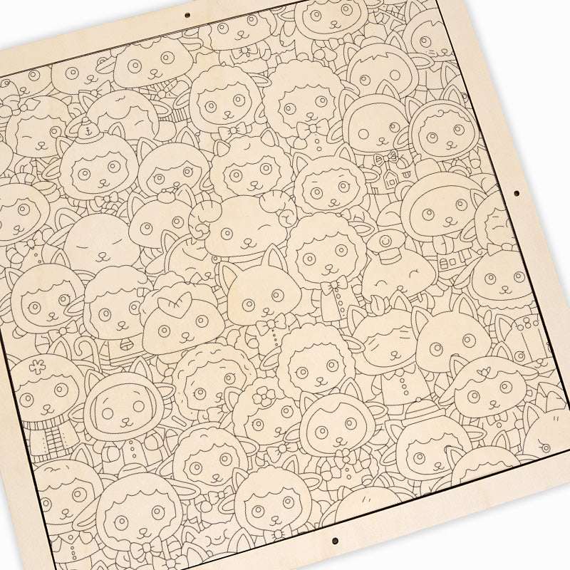 Oveja - Puzzle de madera para colorear