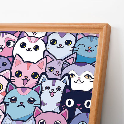 Gatitos Chistosos - Puzzle de madera para colorear