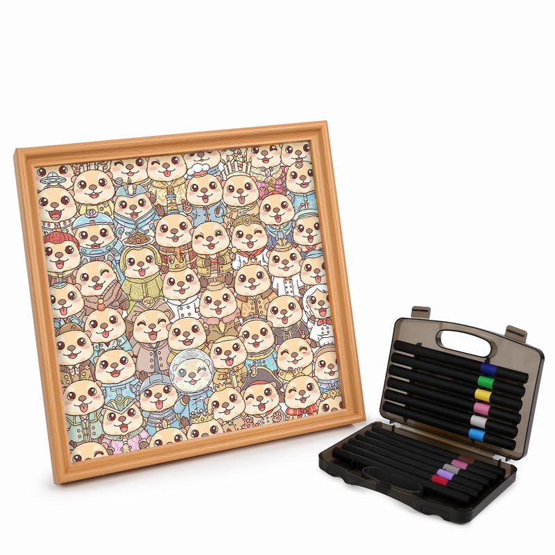 Perezoso - Puzzle de madera para colorear