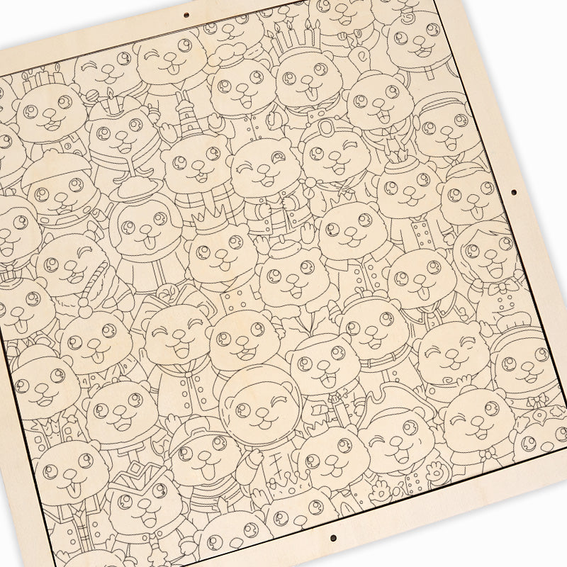 Perezoso - Puzzle de madera para colorear