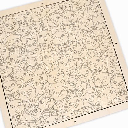 Perezoso - Puzzle de madera para colorear