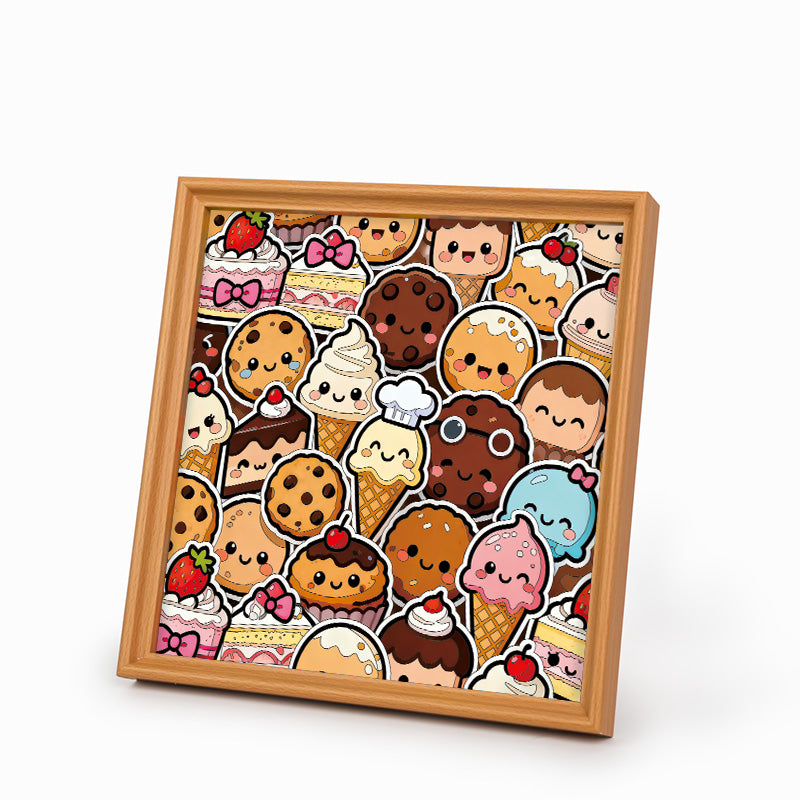 Dulces delicias - Puzzle de madera para colorear