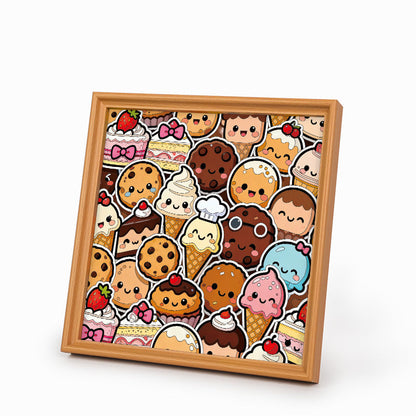 Dulces delicias - Puzzle de madera para colorear