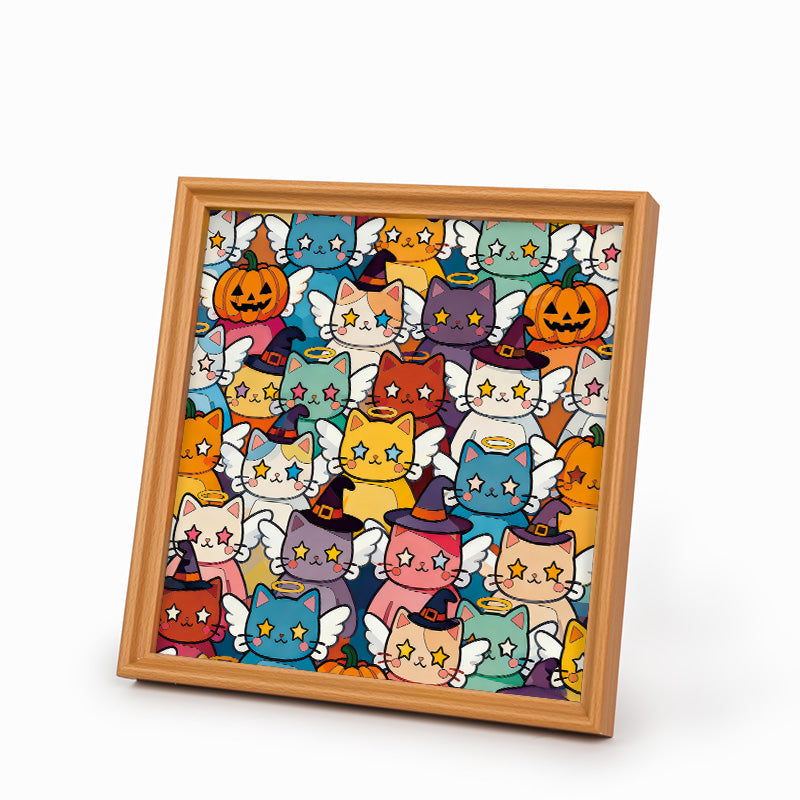 Gatito Brillante - Puzzle de madera para colorear