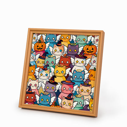 Gatito Brillante - Puzzle de madera para colorear